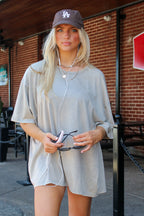 Sleet / SM Weekend Awaits Mineral Wash Oversized Top - Madison and Mallory