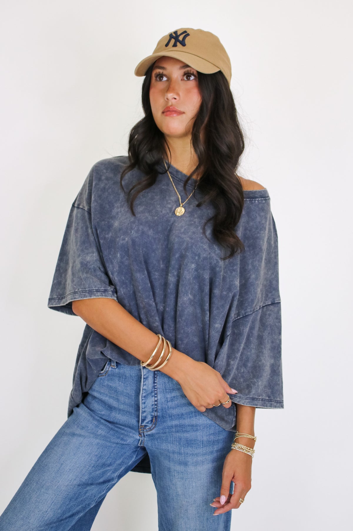 Weekend Awaits Mineral Wash Oversized Top - Madison and Mallory