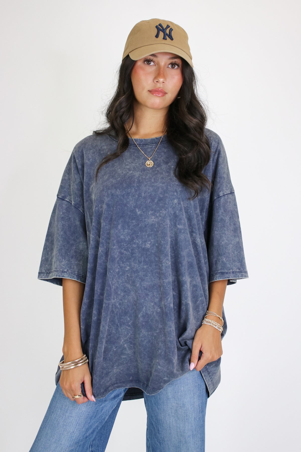 Weekend Awaits Mineral Wash Oversized Top - Madison and Mallory