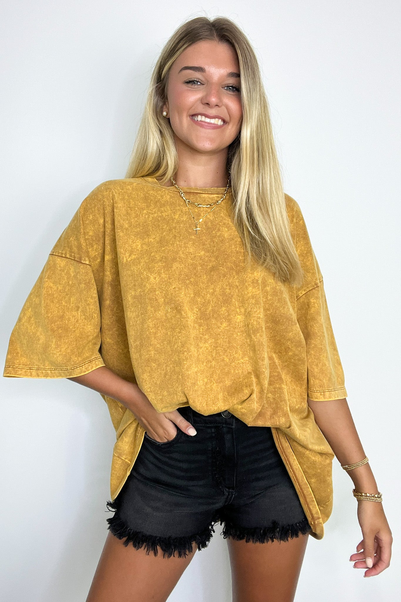  Weekend Awaits Mineral Wash Oversized Top - BACK IN STOCK - Madison and Mallory