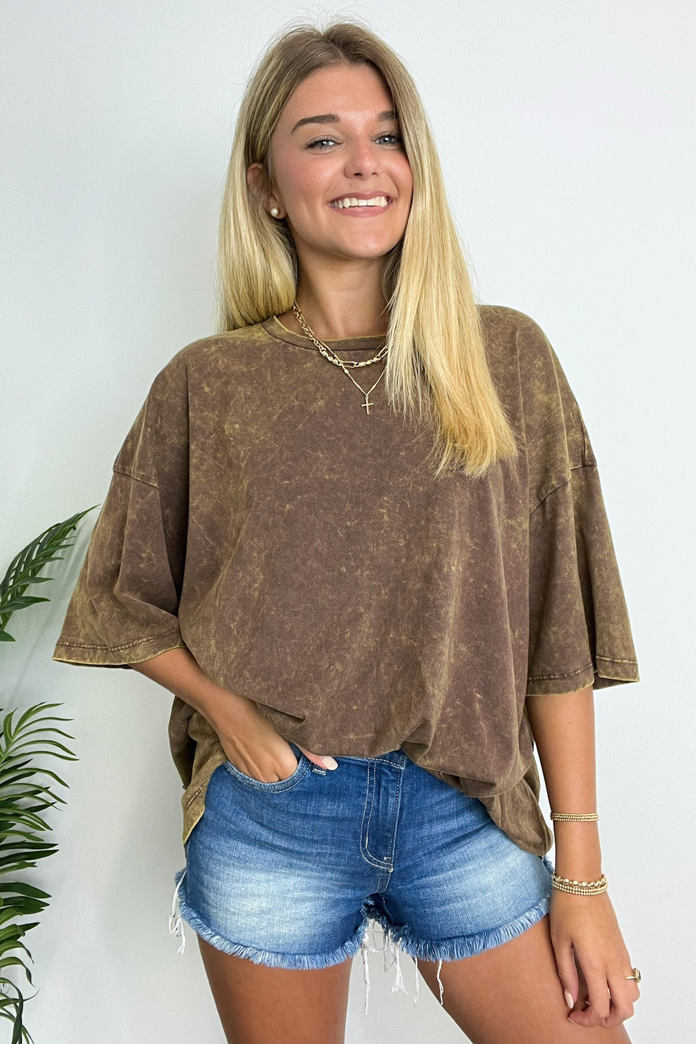  Weekend Awaits Mineral Wash Oversized Top - BACK IN STOCK - Madison and Mallory