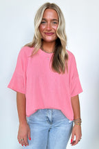 Weekend Getaway Rib Knit Oversized Top - BACK IN STOCK - Madison and Mallory
