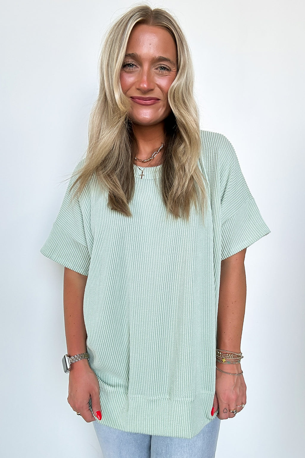  Weekend Getaway Rib Knit Oversized Top - BACK IN STOCK - Madison and Mallory