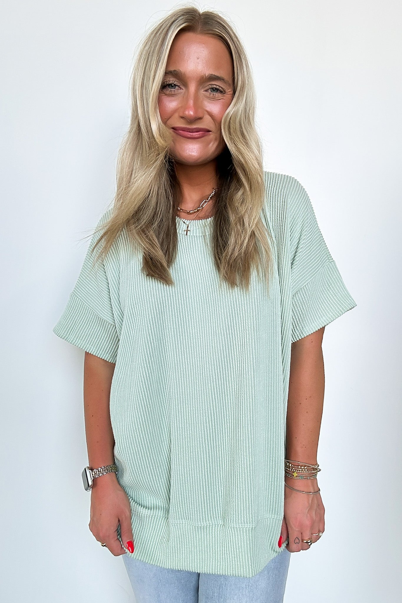  Weekend Getaway Rib Knit Oversized Top - BACK IN STOCK - Madison and Mallory