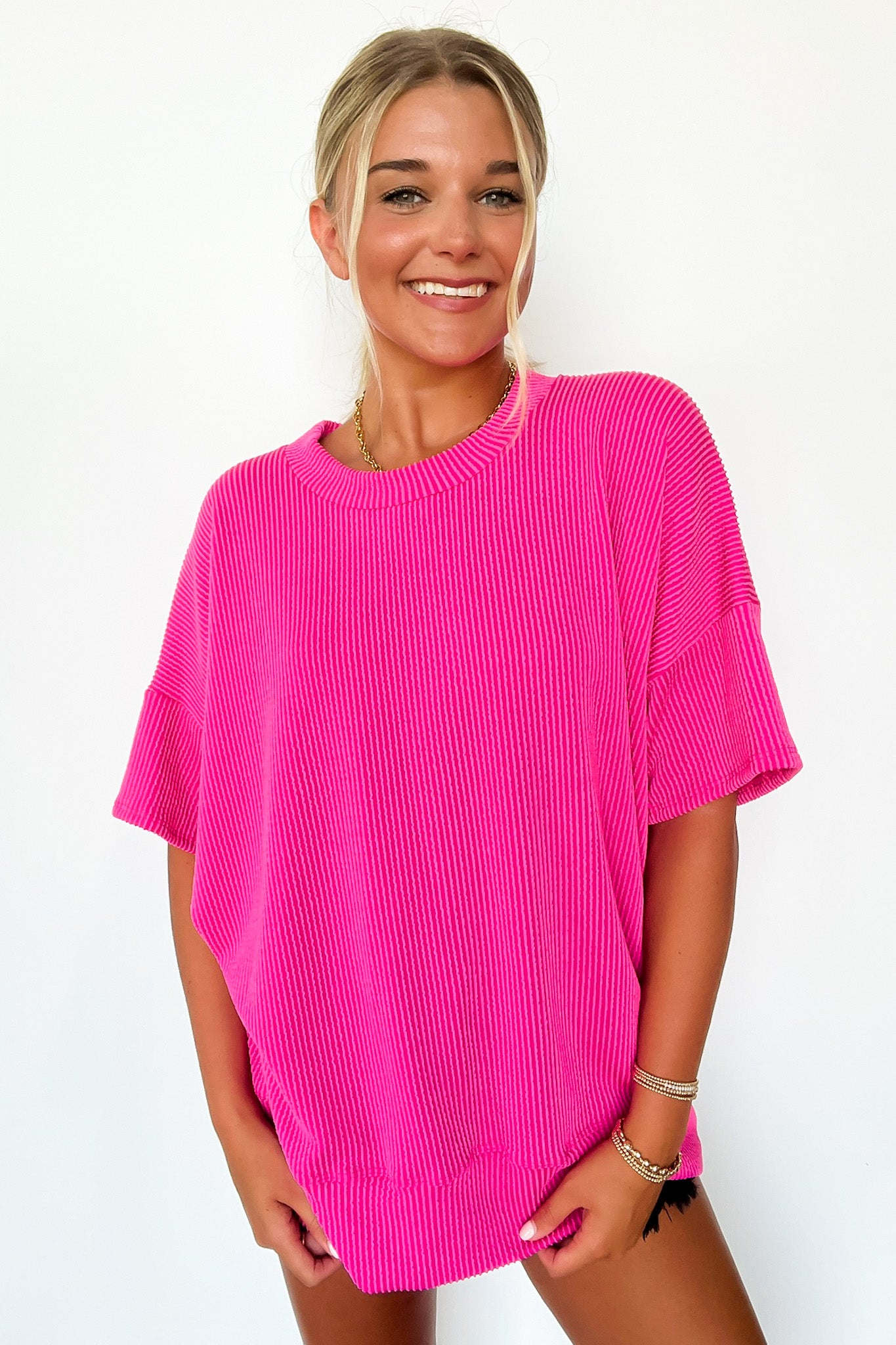  Weekend Getaway Rib Knit Oversized Top - BACK IN STOCK - Madison and Mallory