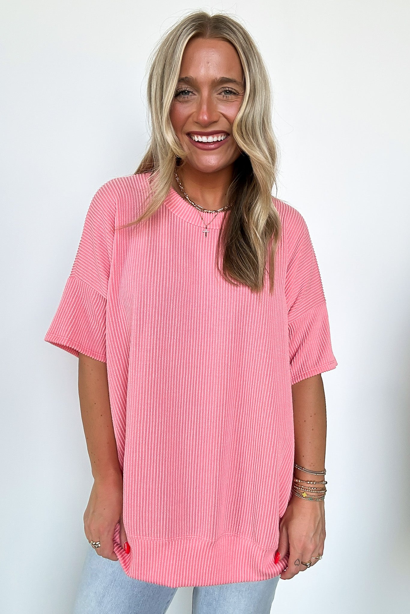  Weekend Getaway Rib Knit Oversized Top - BACK IN STOCK - Madison and Mallory