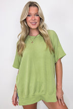  Weekend Wanderlust Rib Knit Side Slit Top - BACK IN STOCK - Madison and Mallory