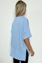  Weekend Wanderlust Rib Knit Side Slit Top - BACK IN STOCK - Madison and Mallory