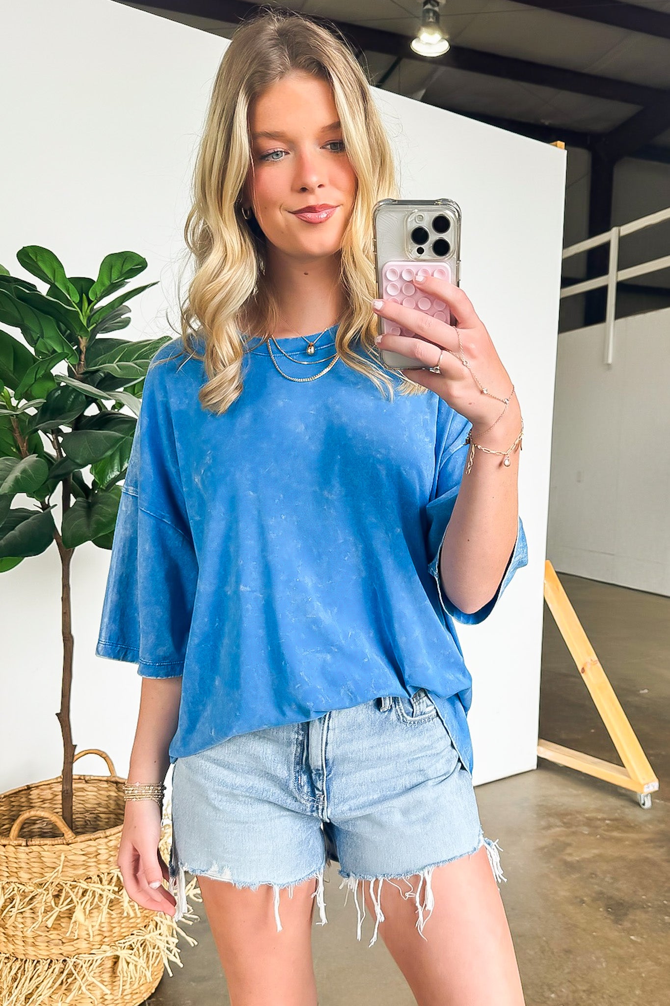 Weekend Awaits Mineral Wash Oversized Top - BACK IN STOCK