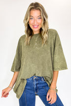 Weekend Awaits Mineral Wash Oversized Top - BACK IN STOCK - Madison and Mallory