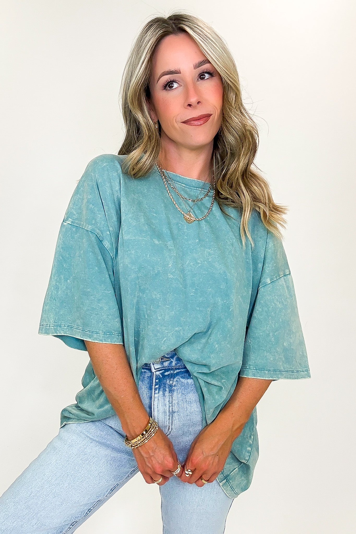 Weekend Awaits Mineral Wash Oversized Top - BACK IN STOCK