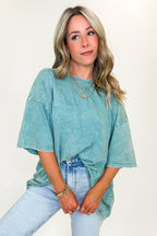 Weekend Awaits Mineral Wash Oversized Top - BACK IN STOCK