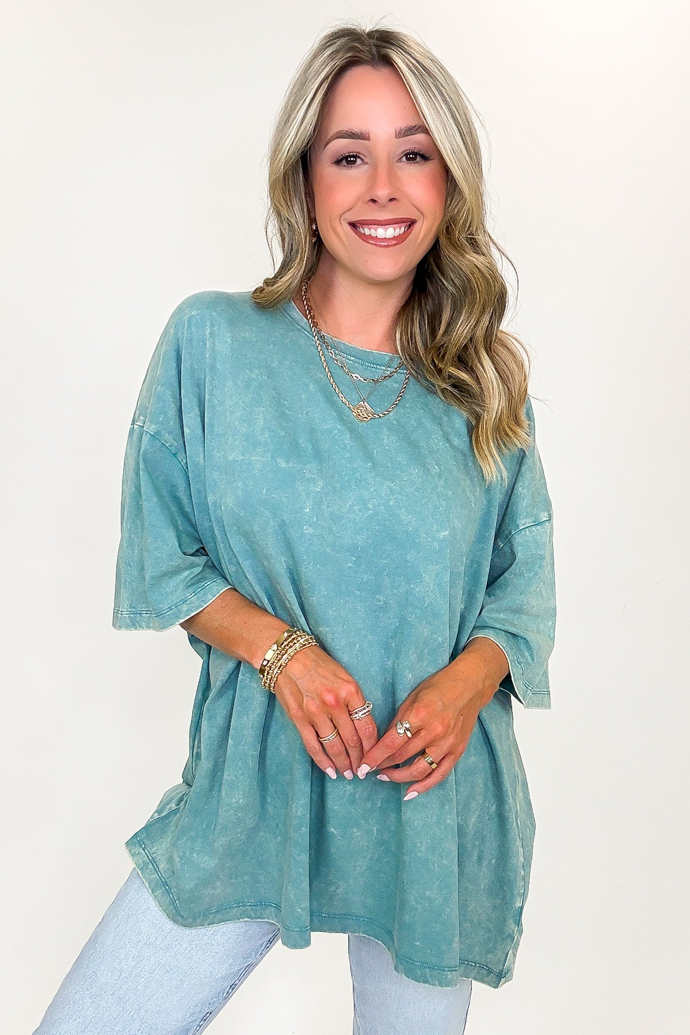 Weekend Awaits Mineral Wash Oversized Top - BACK IN STOCK