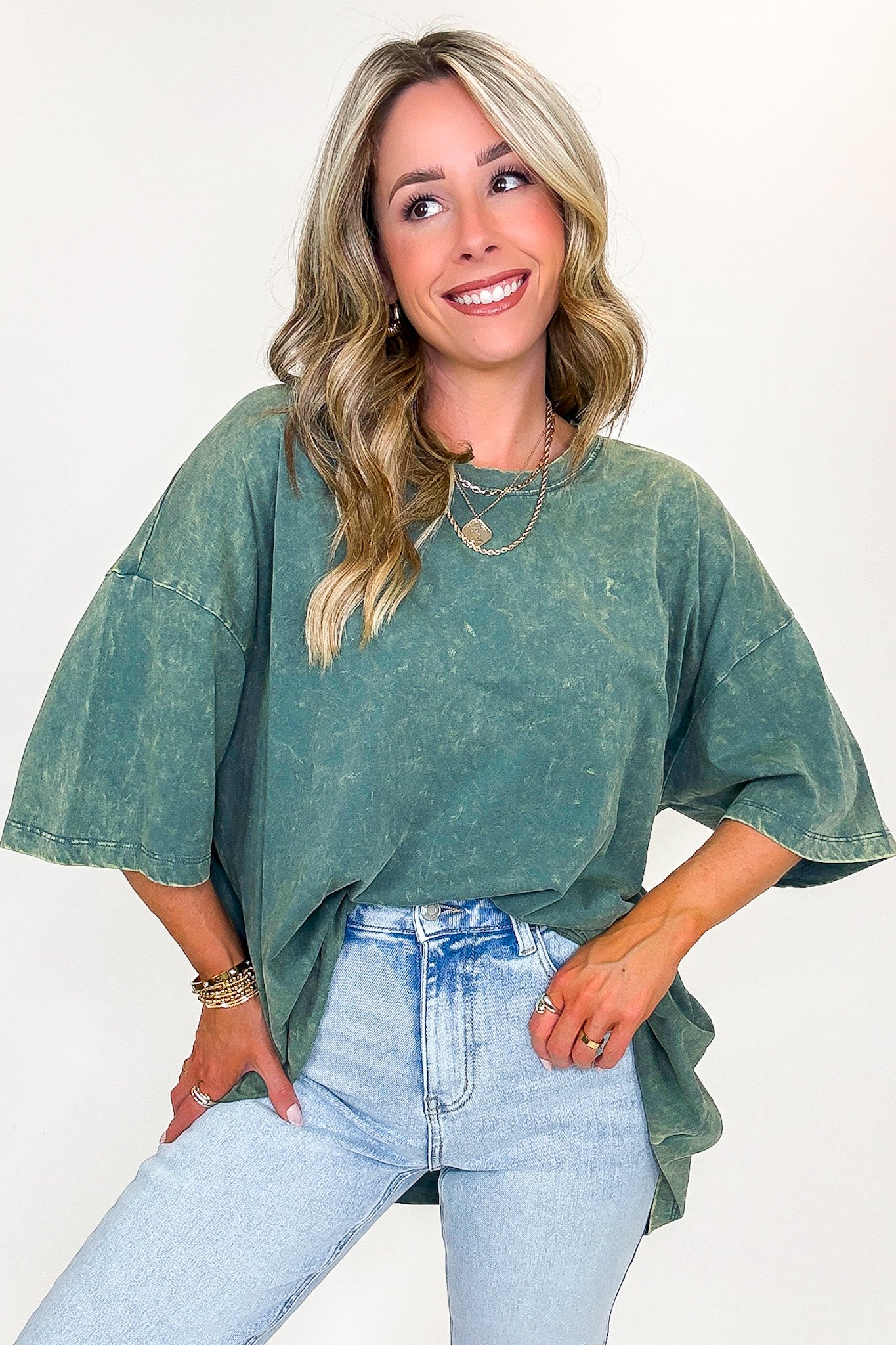 Weekend Awaits Mineral Wash Oversized Top - BACK IN STOCK - Madison and Mallory