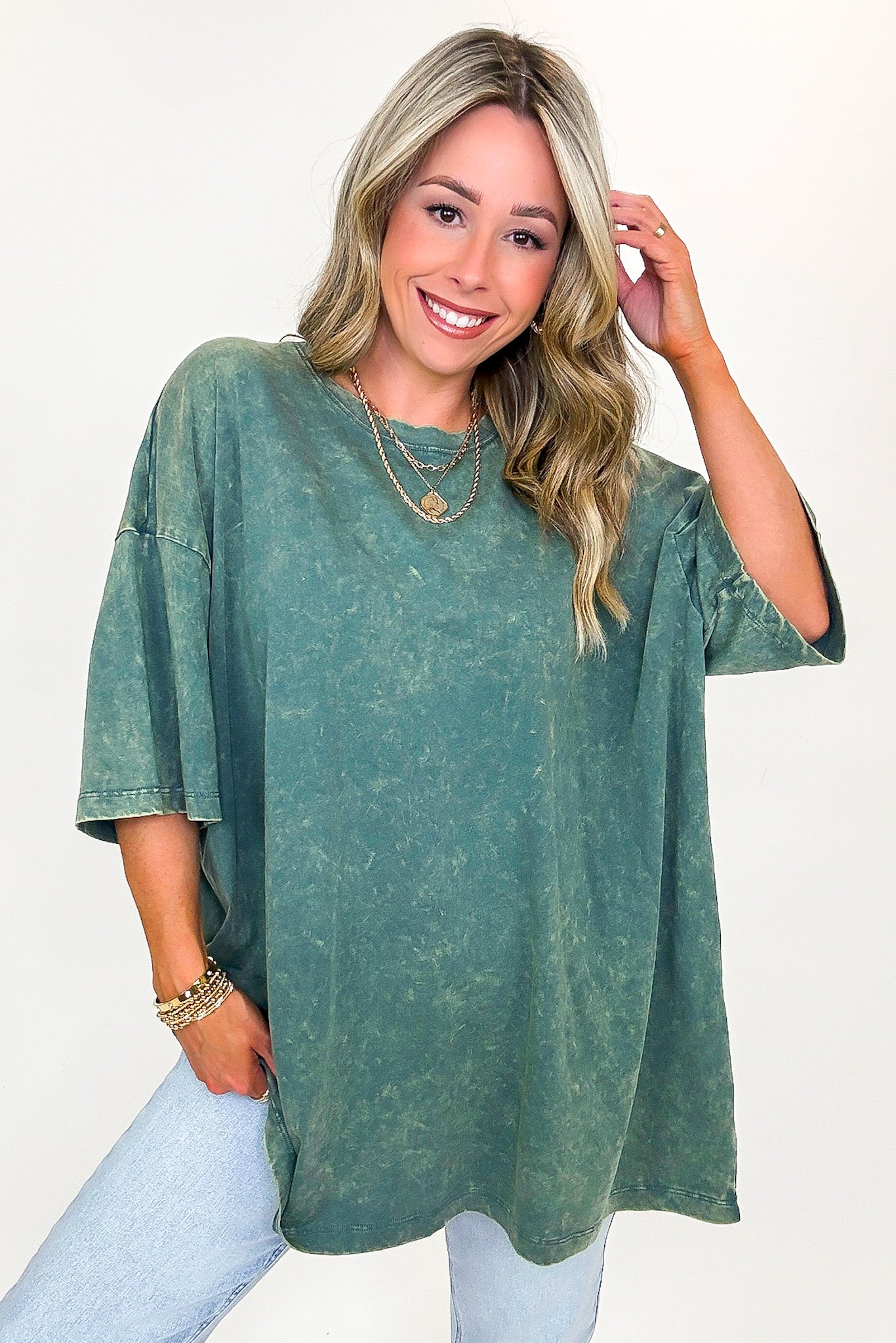 Weekend Awaits Mineral Wash Oversized Top - BACK IN STOCK