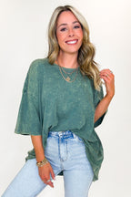 Weekend Awaits Mineral Wash Oversized Top - BACK IN STOCK - Madison and Mallory