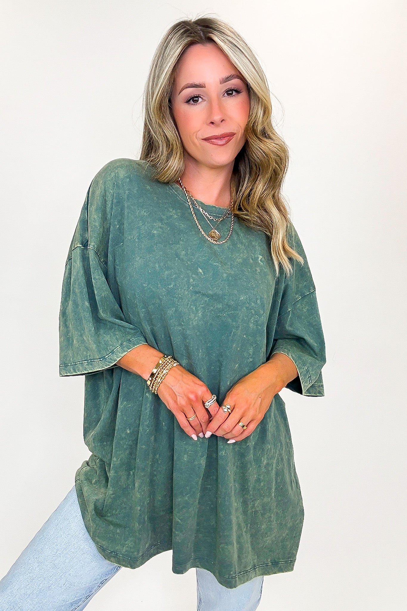 Weekend Awaits Mineral Wash Oversized Top - BACK IN STOCK