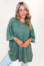 Weekend Awaits Mineral Wash Oversized Top - BACK IN STOCK