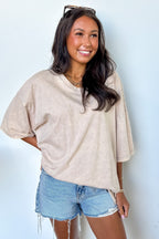 Weekend Awaits Mineral Wash Oversized Top - BACK IN STOCK - Madison and Mallory
