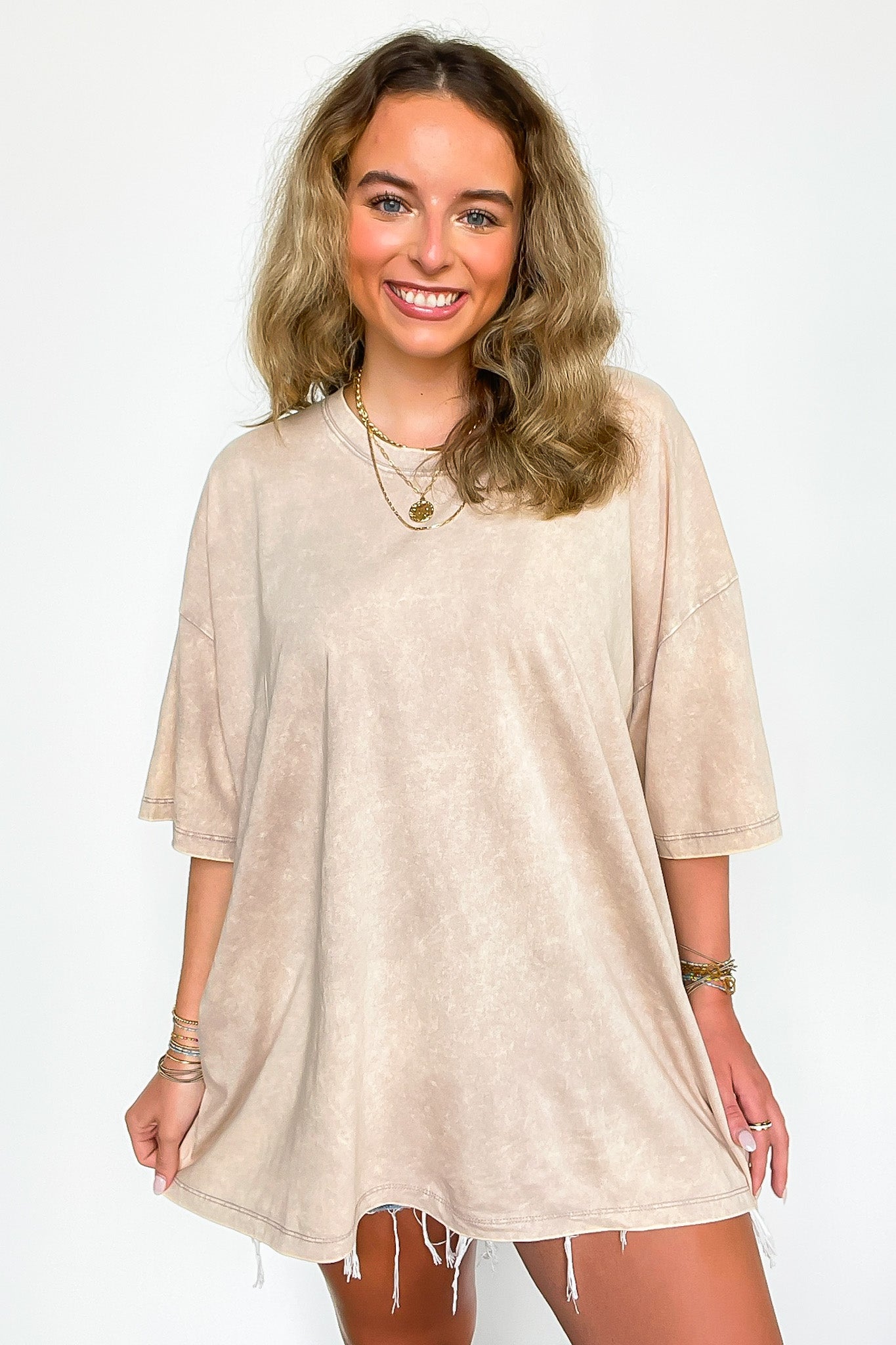 Weekend Awaits Mineral Wash Oversized Top - BACK IN STOCK