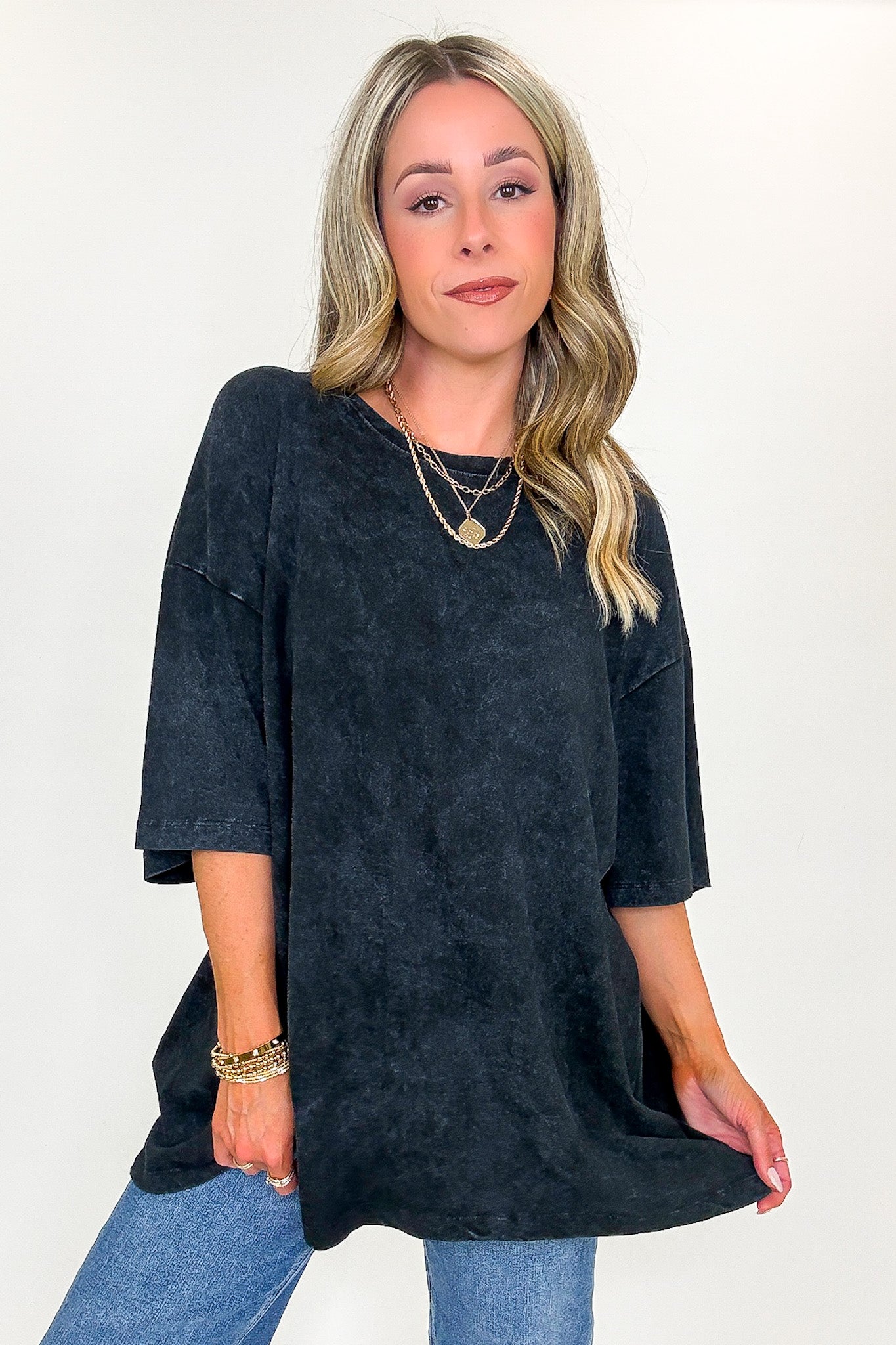 Weekend Awaits Mineral Wash Oversized Top - BACK IN STOCK - Madison and Mallory