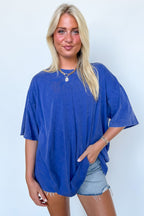 Weekend Awaits Mineral Wash Oversized Top