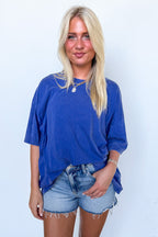 Weekend Awaits Mineral Wash Oversized Top - BACK IN STOCK