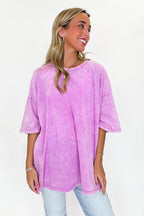 Weekend Awaits Mineral Wash Oversized Top
