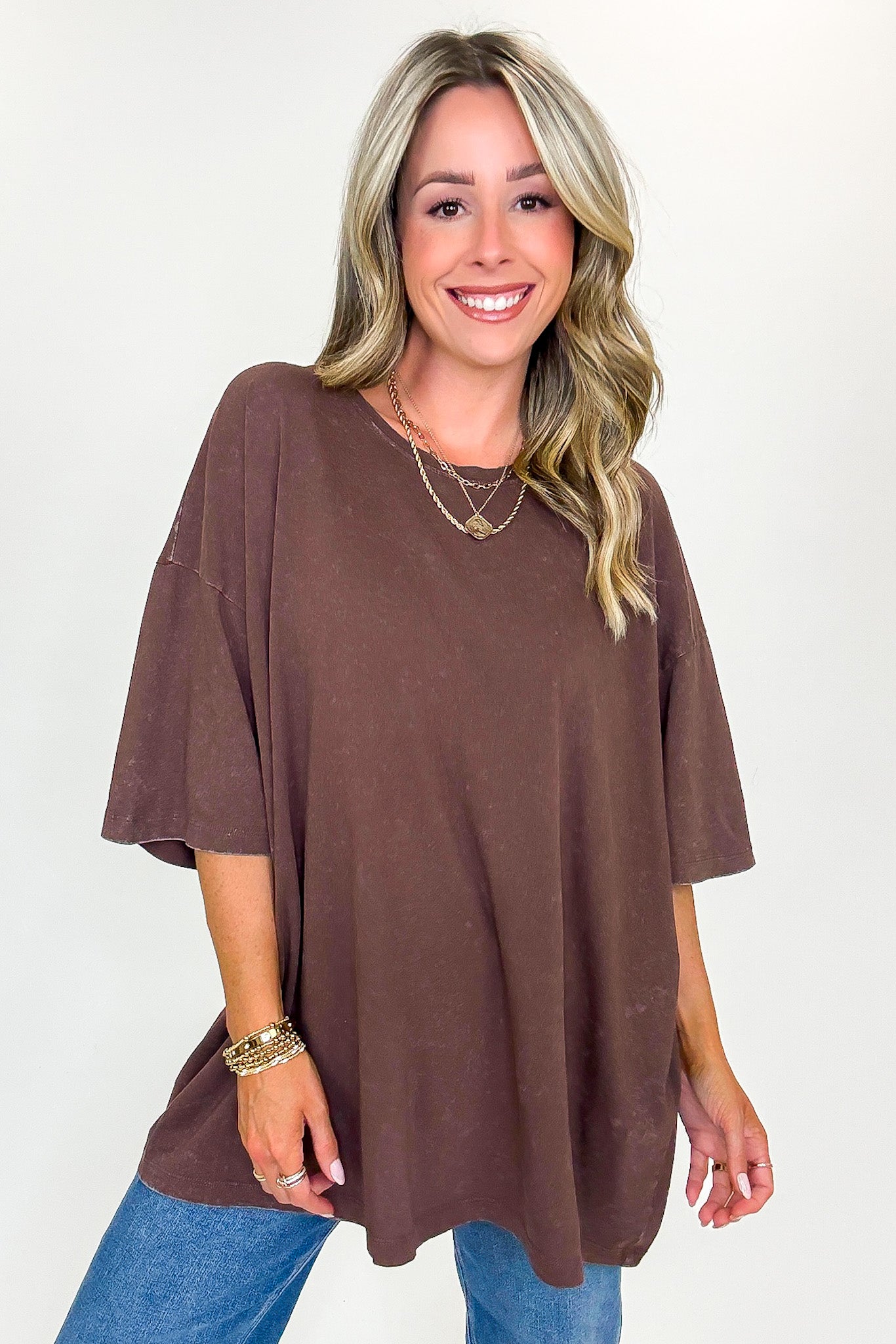 Weekend Awaits Mineral Wash Oversized Top - BACK IN STOCK