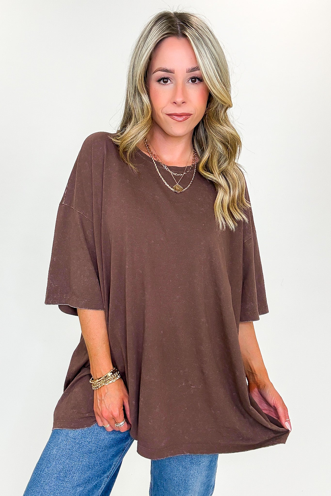 Weekend Awaits Mineral Wash Oversized Top - BACK IN STOCK - Madison and Mallory