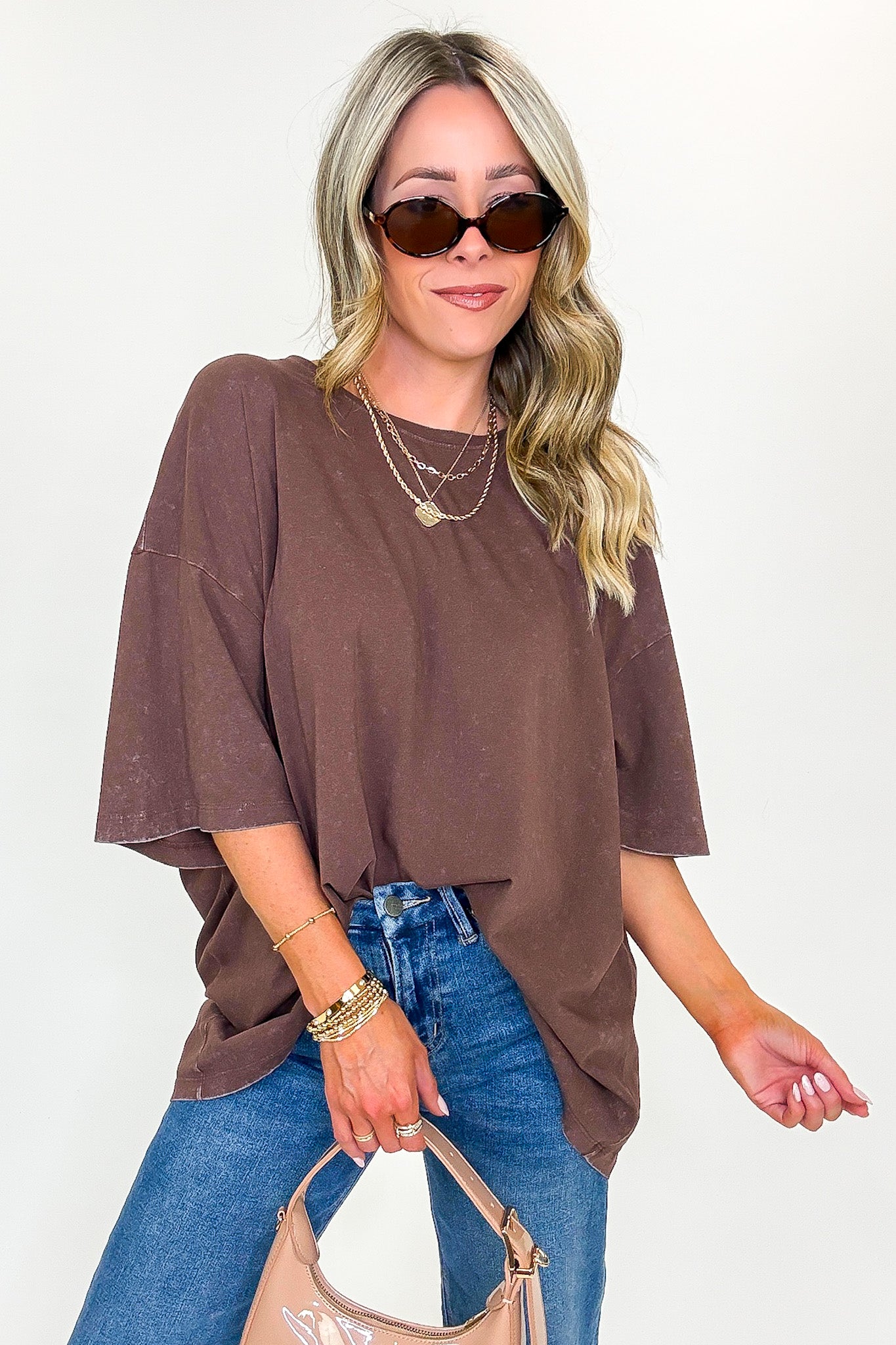 Weekend Awaits Mineral Wash Oversized Top - BACK IN STOCK - Madison and Mallory