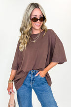 Weekend Awaits Mineral Wash Oversized Top - BACK IN STOCK