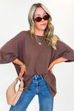Weekend Awaits Mineral Wash Oversized Top - Madison and Mallory