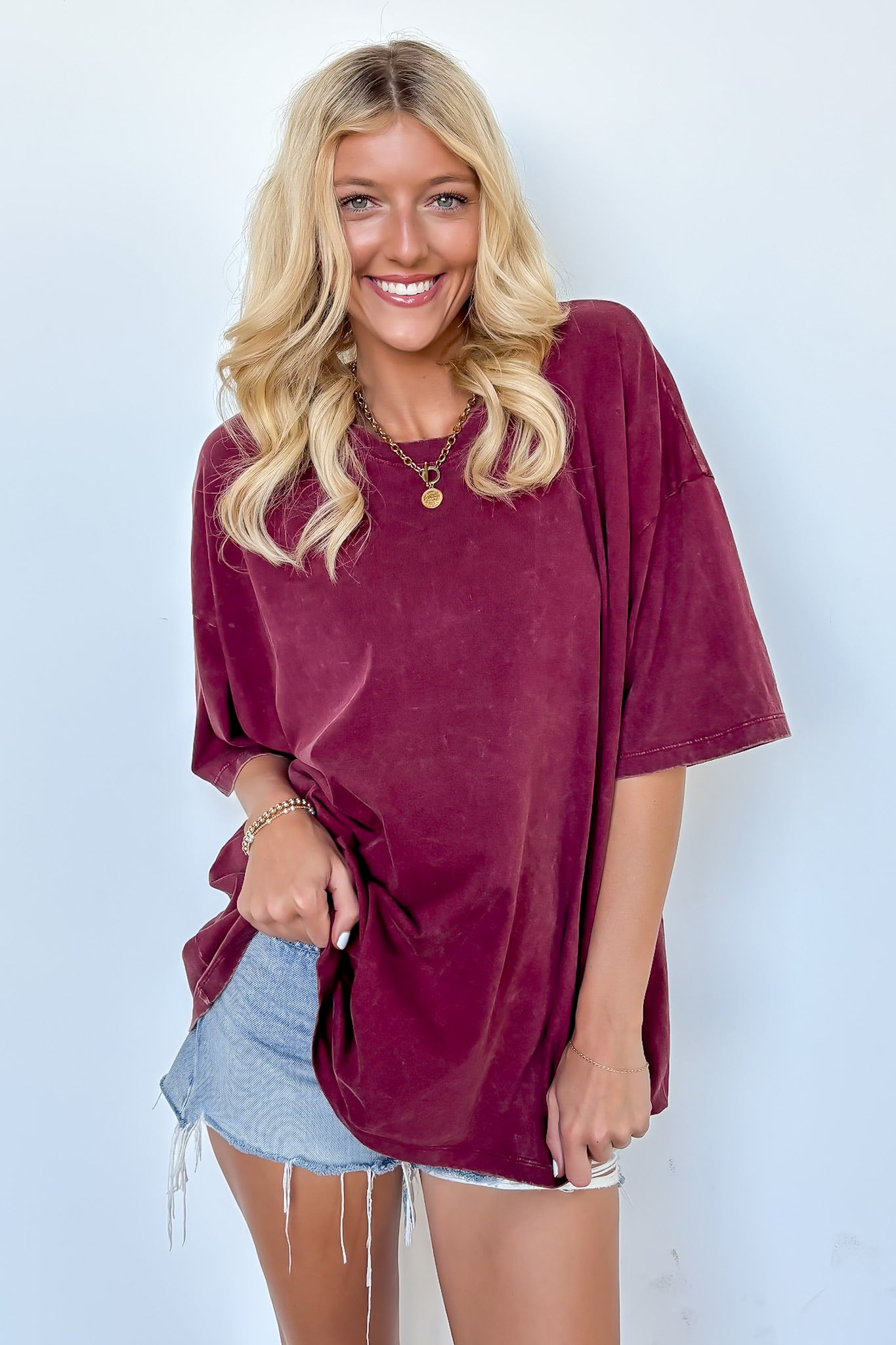 Weekend Awaits Mineral Wash Oversized Top - BACK IN STOCK