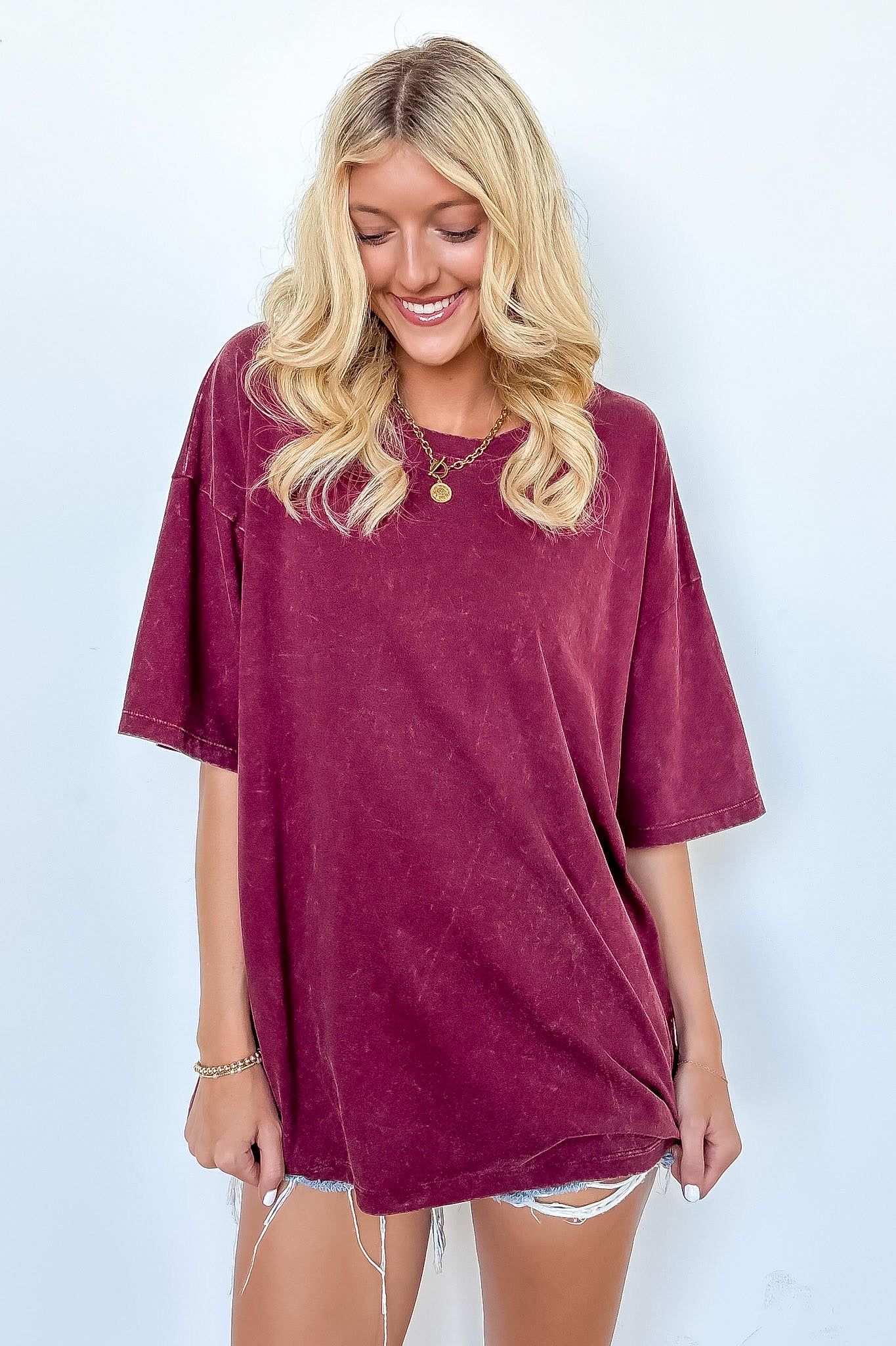 Weekend Awaits Mineral Wash Oversized Top - BACK IN STOCK