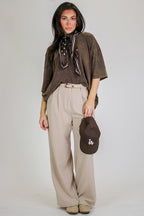 Weekend Awaits Mineral Wash Oversized Top
