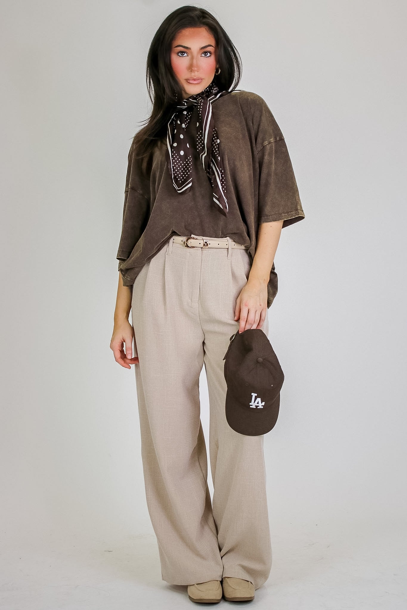 Weekend Awaits Mineral Wash Oversized Top