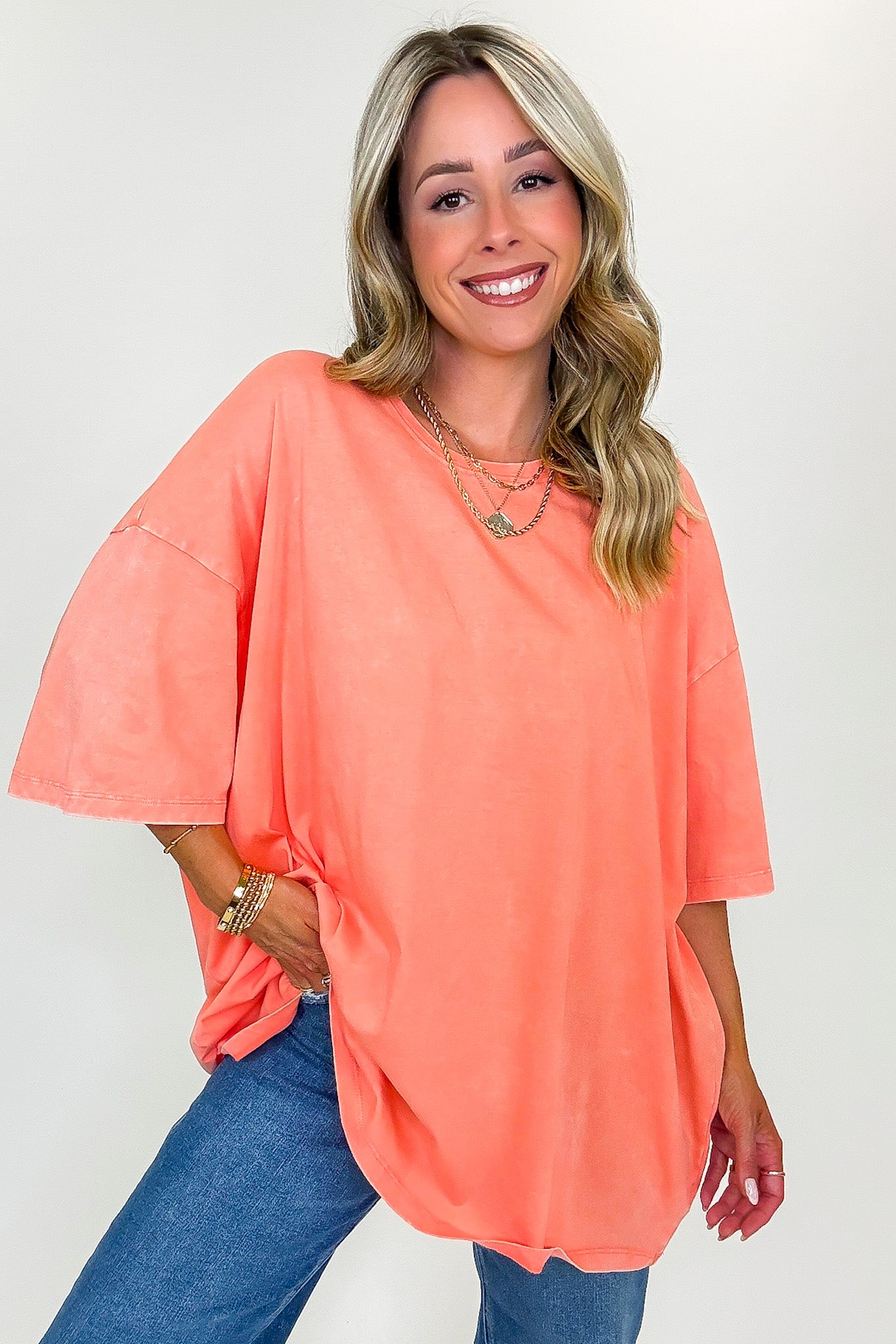 Weekend Awaits Mineral Wash Oversized Top - BACK IN STOCK