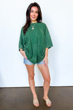 Weekend Awaits Mineral Wash Oversized Top - BACK IN STOCK