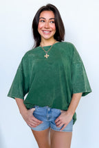Weekend Awaits Mineral Wash Oversized Top - BACK IN STOCK