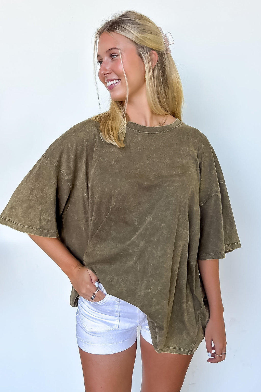 Weekend Awaits Mineral Wash Oversized Top - BACK IN STOCK