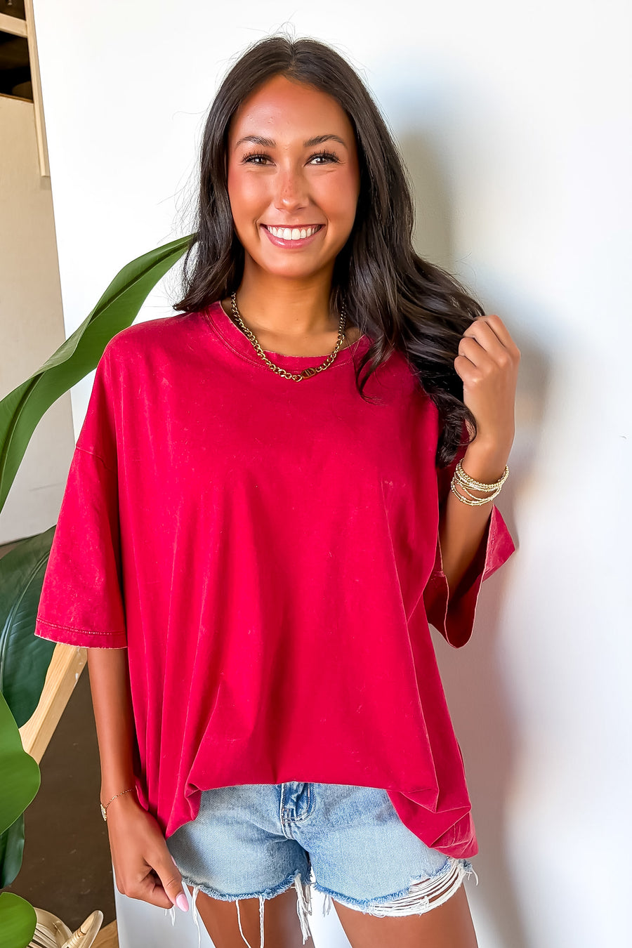 Weekend Awaits Mineral Wash Oversized Top - BACK IN STOCK - Madison and Mallory