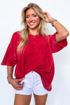 Weekend Awaits Mineral Wash Oversized Top - BACK IN STOCK