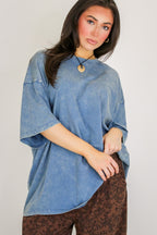 Weekend Awaits Mineral Wash Oversized Top