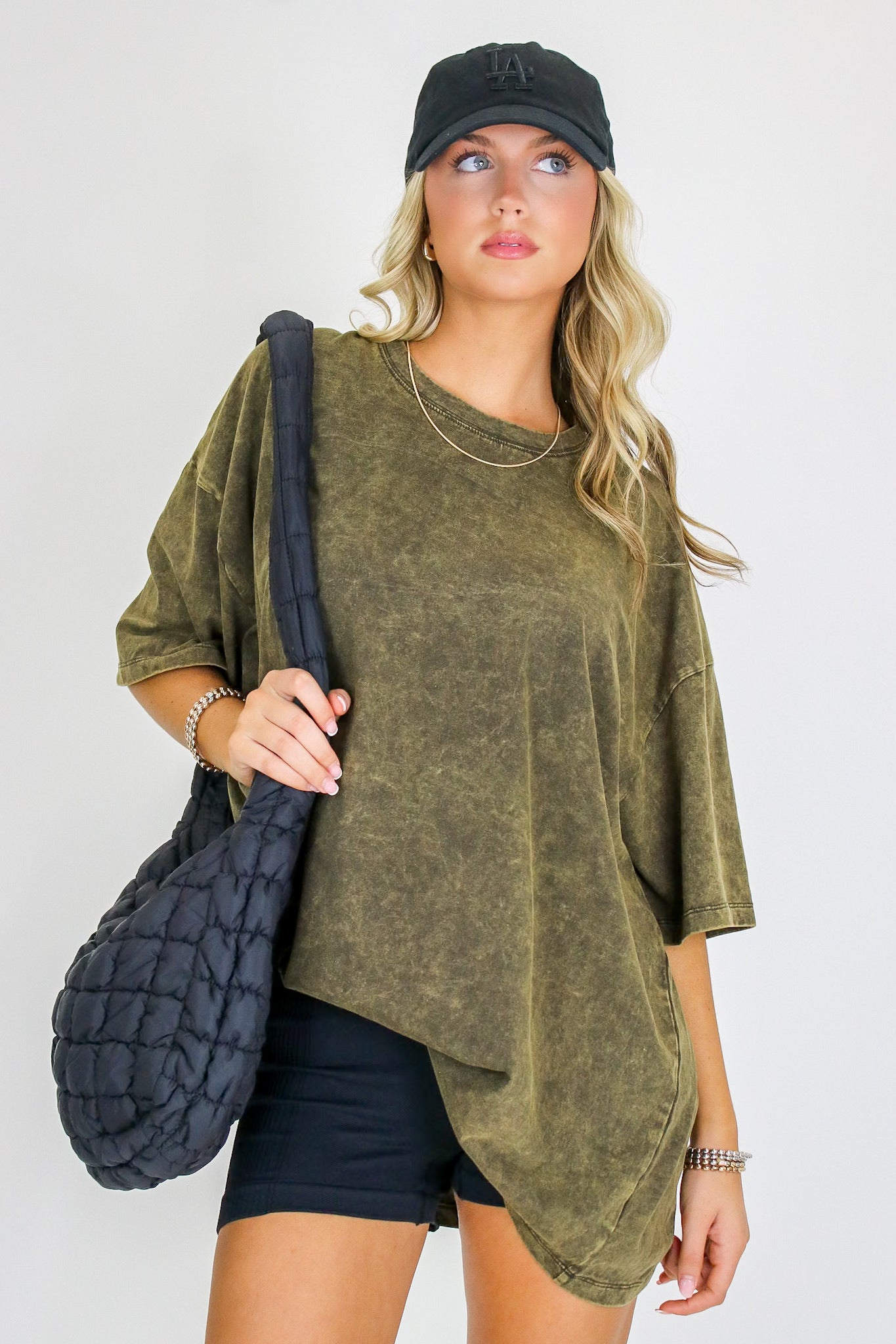 Weekend Awaits Mineral Wash Oversized Top