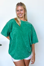 Weekend Awaits Mineral Wash Oversized Top