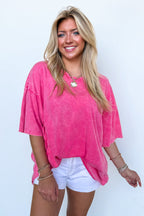 Weekend Awaits Mineral Wash Oversized Top - BACK IN STOCK