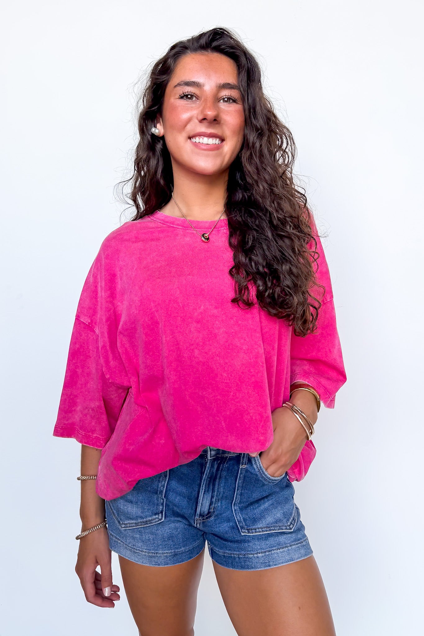 Weekend Awaits Mineral Wash Oversized Top - BACK IN STOCK