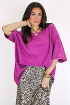 Weekend Awaits Mineral Wash Oversized Top