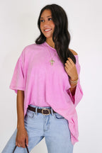 Weekend Awaits Mineral Wash Oversized Top